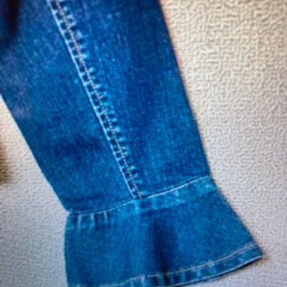 ⭐️ 2x Host Pick! ⭐️ NWOT - Ralph Lauren LRL Peplum Denim Jacket in Blue - Sz 8* - Picture 5 of 10